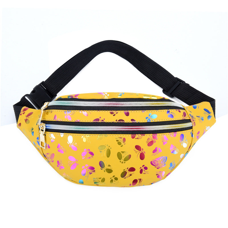 Women's Fashion Double Zipper Trendy Colorful Mobile Waist Packs