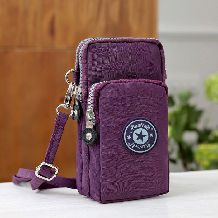 Women's Korean Style Mobile Packaging Zipper Printed Phone Bags