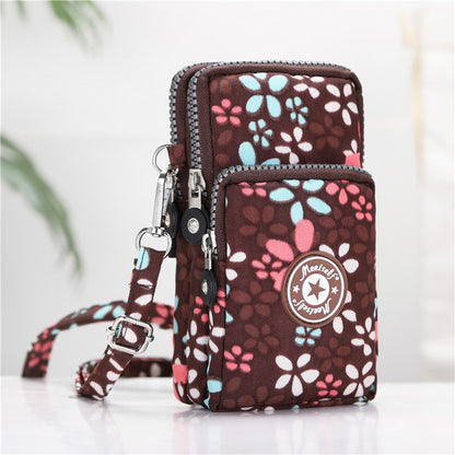 Women's Korean Style Mobile Packaging Zipper Printed Phone Bags