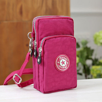 Women's Korean Style Mobile Packaging Zipper Printed Phone Bags