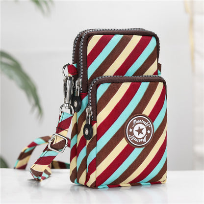 Women's Korean Style Mobile Packaging Zipper Printed Phone Bags