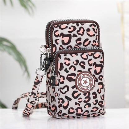 Women's Korean Style Mobile Packaging Zipper Printed Phone Bags