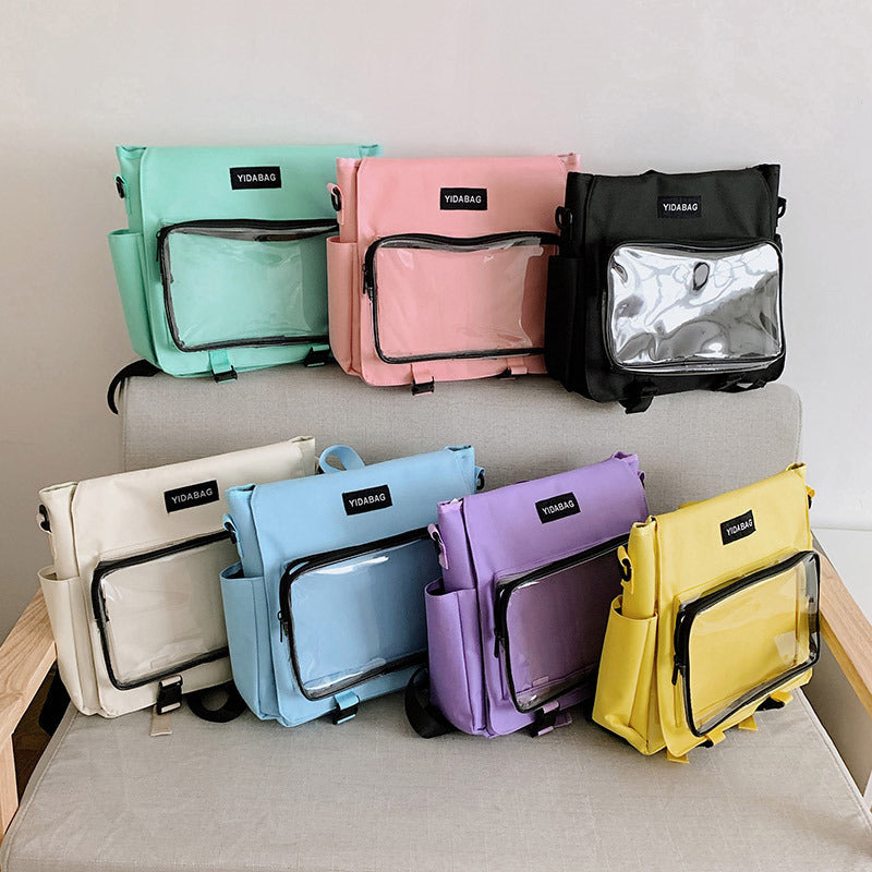 Women's Summer Fashion Transparent Trendy College Crossbody Bags