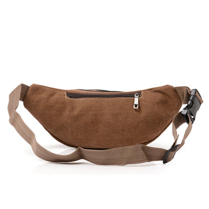 Men's Thickened Washed Canvas Retro Large Capacity Men's Waist Packs