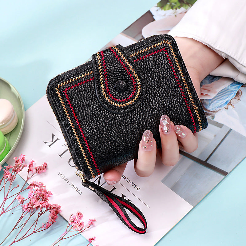 Women's Integrated Short Lady Simple Thin Cute Ladies Wallets