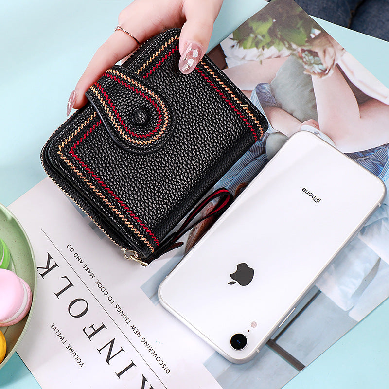 Women's Integrated Short Lady Simple Thin Cute Ladies Wallets