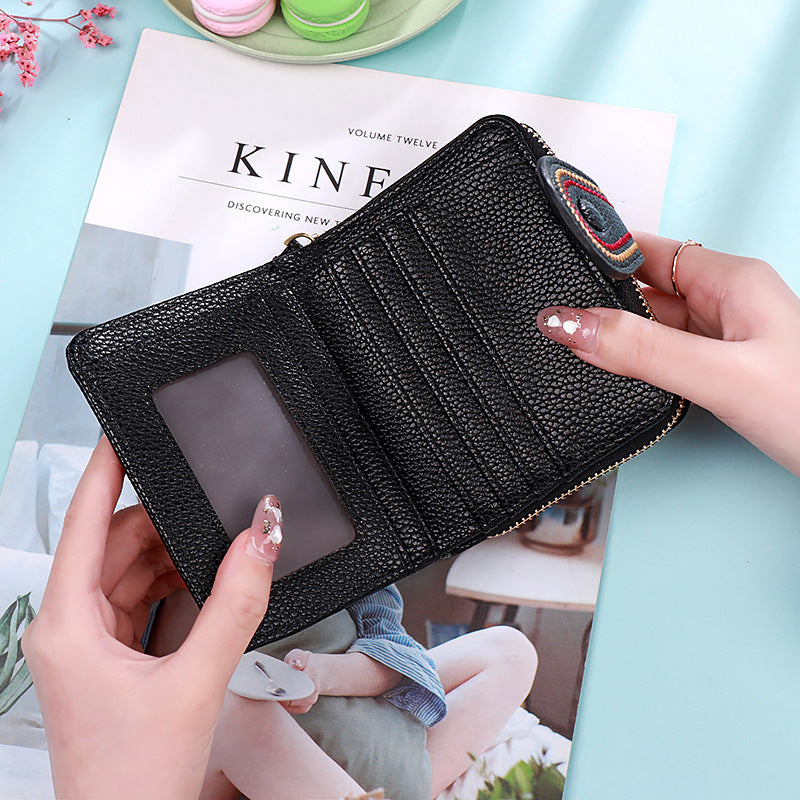 Women's Integrated Short Lady Simple Thin Cute Ladies Wallets