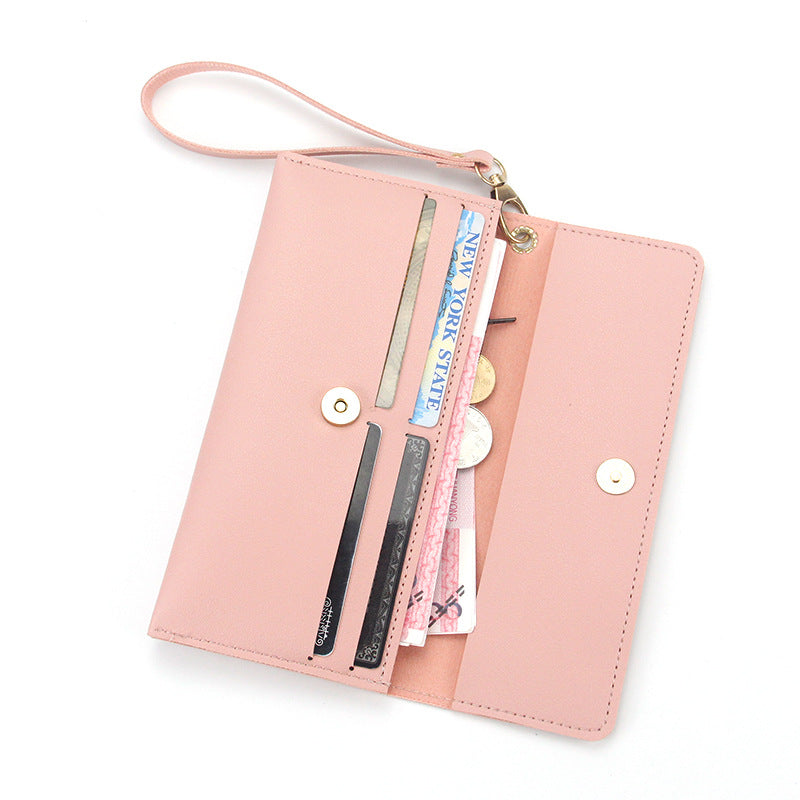 Women's Korean Fashion Clutch Zipper Multiple Slots Ladies Wallets