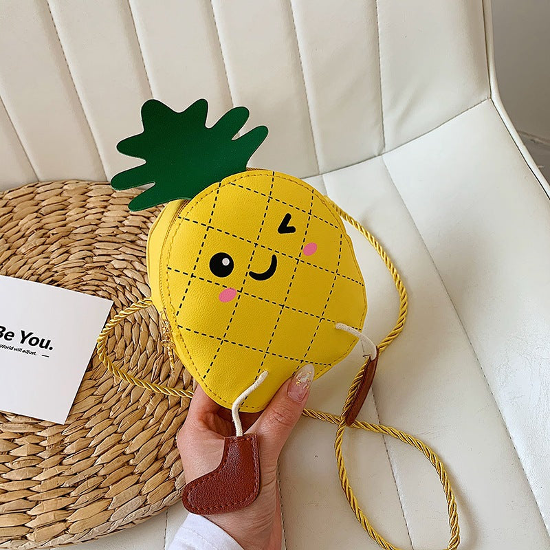 Sacs à bandoulière pour enfants mignons en forme d'ananas