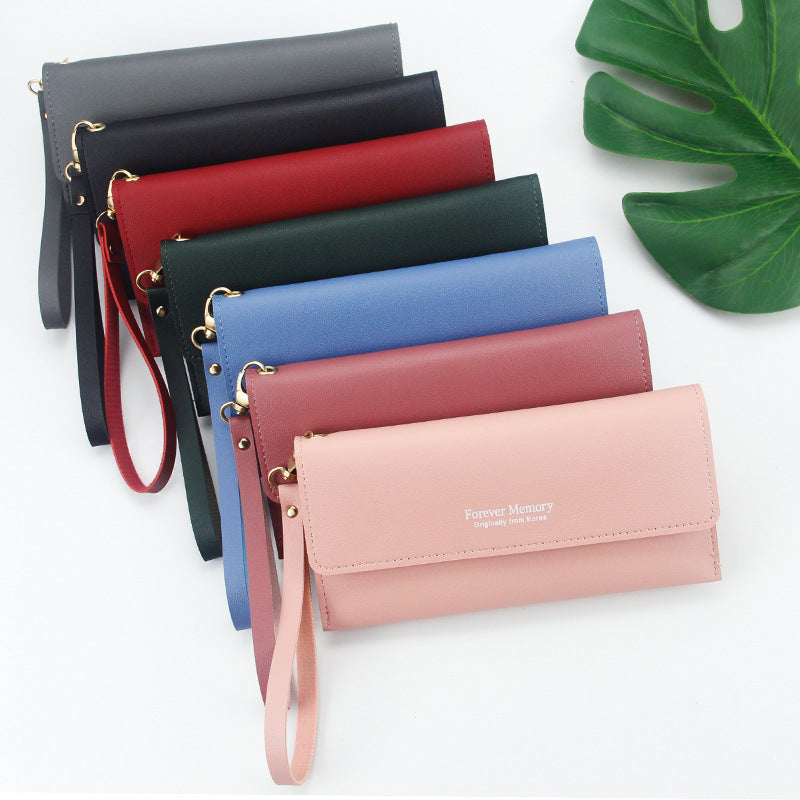 Women's Korean Fashion Clutch Zipper Multiple Slots Ladies Wallets