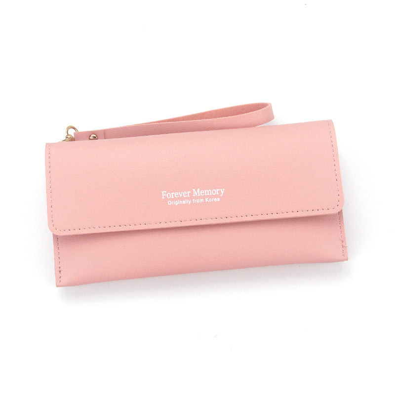 Women's Korean Fashion Clutch Zipper Multiple Slots Ladies Wallets