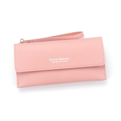 Women's Korean Fashion Clutch Zipper Multiple Slots Ladies Wallets