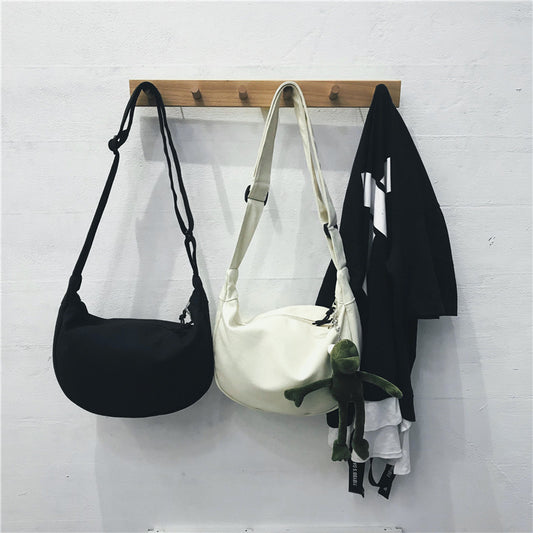 Women's & Men's & Canvas Simple Dumpling Korean Style Crossbody Bags