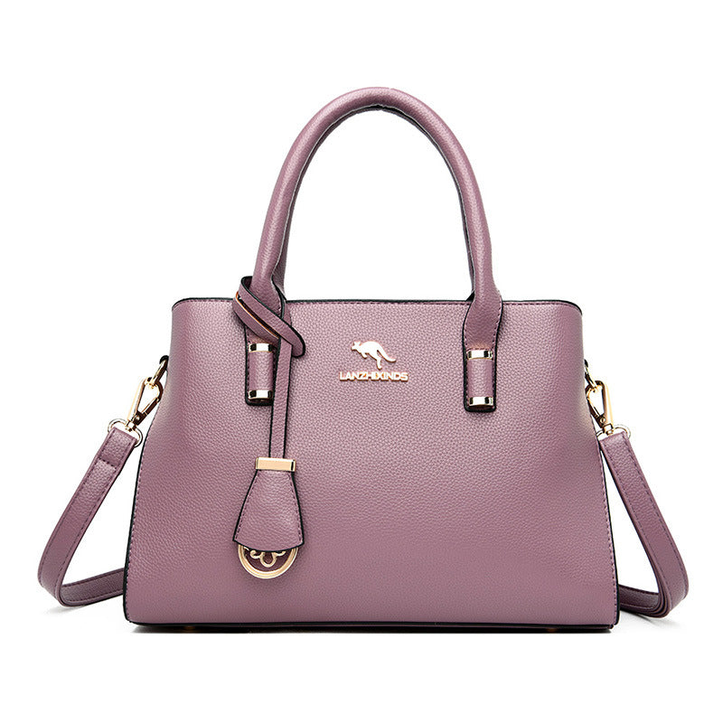 Women's Kangaroo Fashion Soft Leather Big Mother Handbags