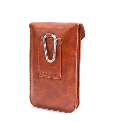 Men's Retro Wear Mobile Pouch Leatherette People Bags