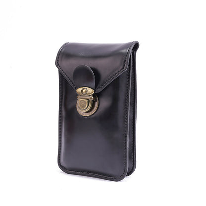 Men's Retro Wear Mobile Pouch Leatherette People Bags