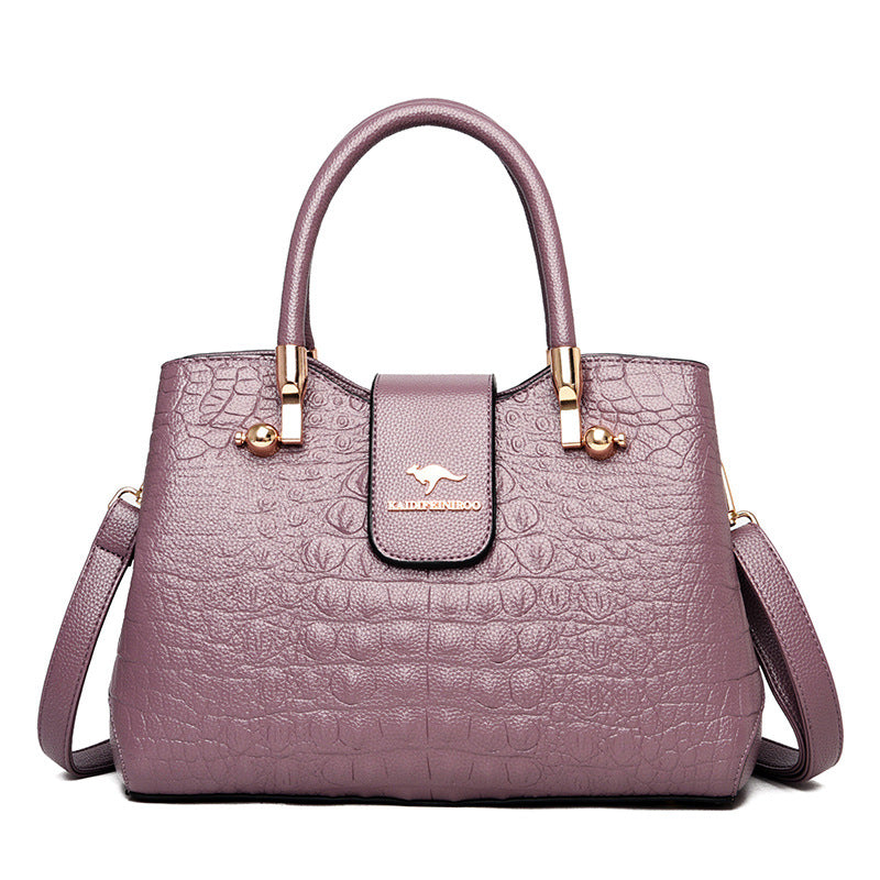 Versatile Women's Crocodile Pattern Lady Mom Bags