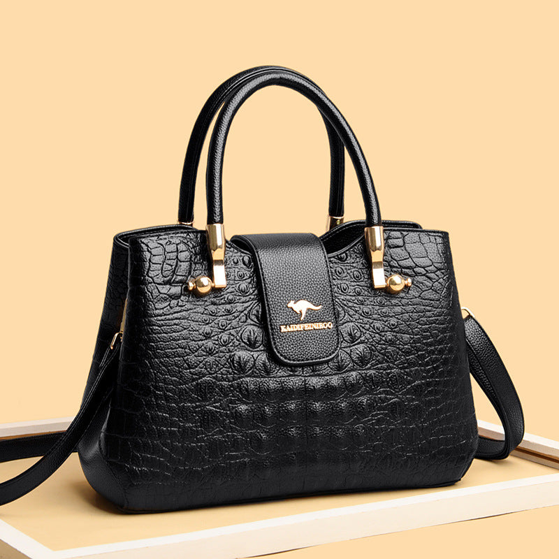 Versatile Women's Crocodile Pattern Lady Mom Bags