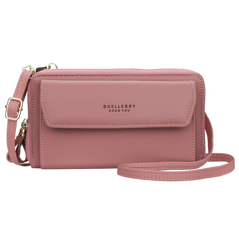 Women's Korean Fashion Versatile Zipper Mobile Phone Bags