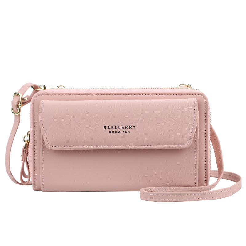 Women's Korean Fashion Versatile Zipper Mobile Phone Bags