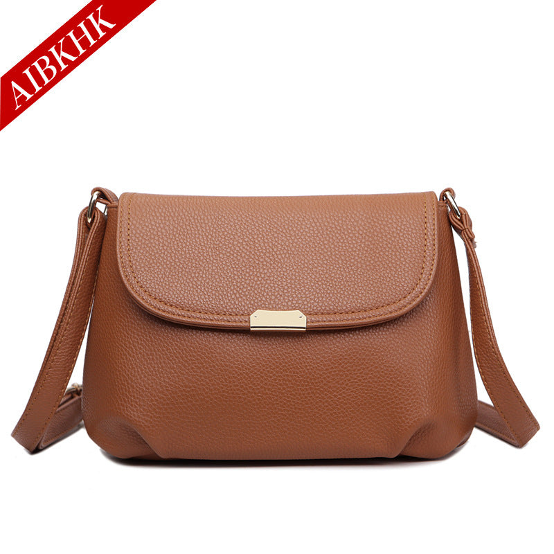 Women's Mother Trendy Simple Soft Leather Crossbody Bags