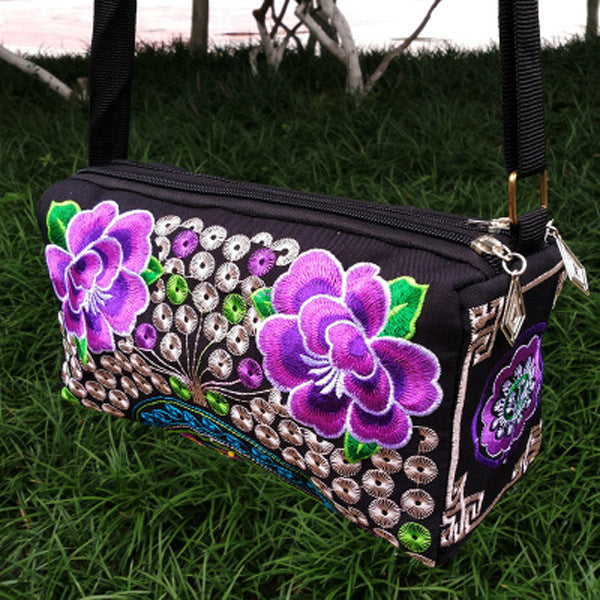 Stall Yunnan National Style Embroidered Triple Crossbody Bags