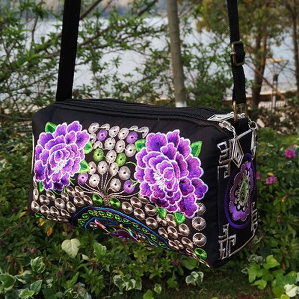 Stall Yunnan National Style Embroidered Triple Crossbody Bags