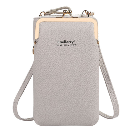 Women's Korean Mid-length Fashion Zipper Vertical Phone Bags