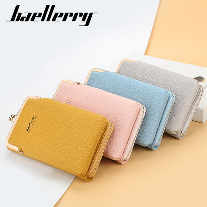 Women's Korean Mid-length Fashion Zipper Vertical Phone Bags