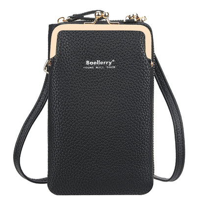 Women's Korean Mid-length Fashion Zipper Vertical Phone Bags