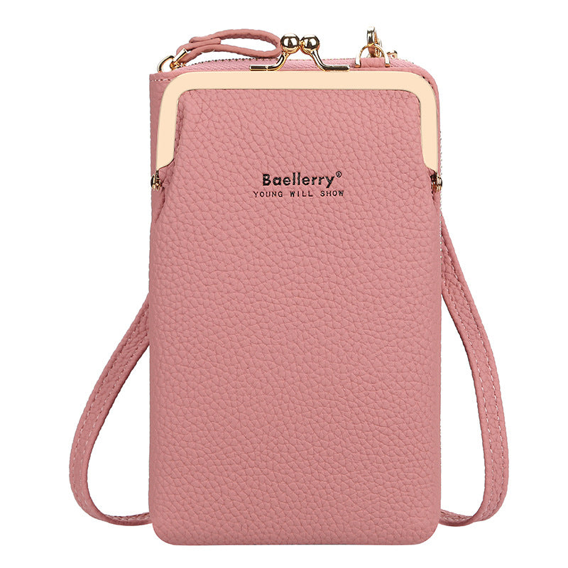 Women's Korean Mid-length Fashion Zipper Vertical Phone Bags