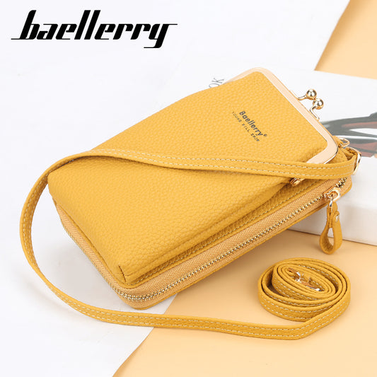 Women's Korean Mid-length Fashion Zipper Vertical Phone Bags