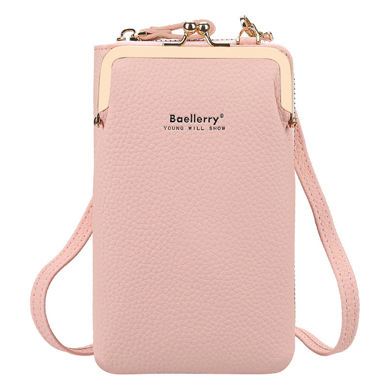 Women's Korean Mid-length Fashion Zipper Vertical Phone Bags