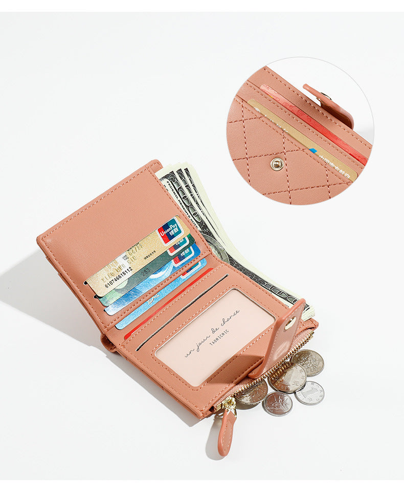 Zipper Korean Style Multiple Slots Fashion Ladies Wallets