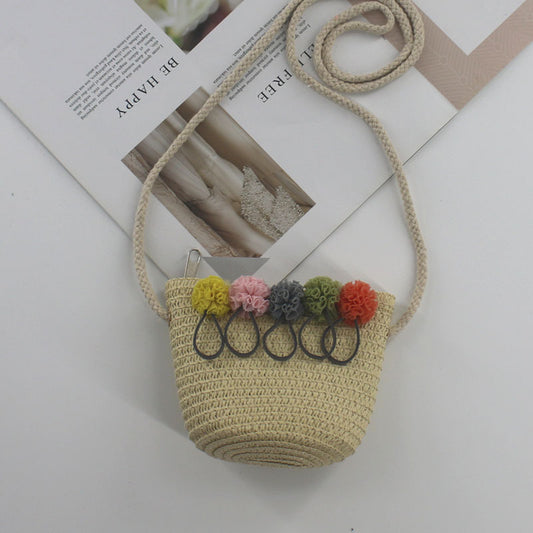 Summer Mini Cute Pouch Straw Woven Children's Coin Purse