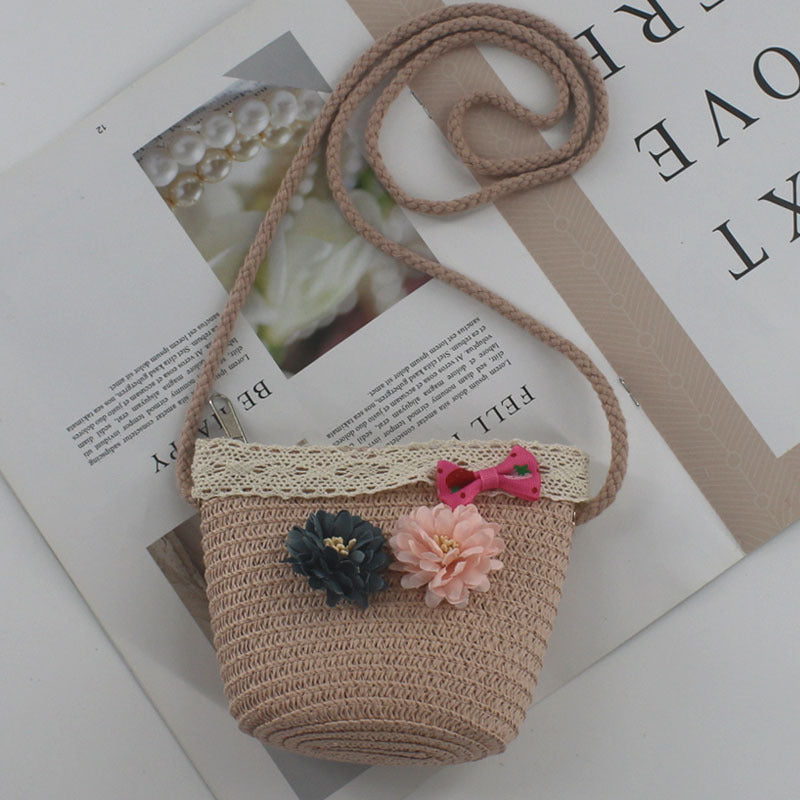 Summer Mini Cute Pouch Straw Woven Children's Coin Purse