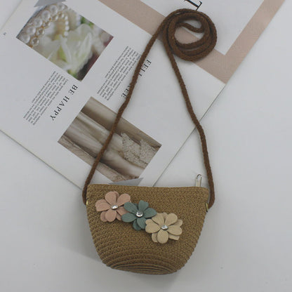 Summer Mini Cute Pouch Straw Woven Children's Coin Purse