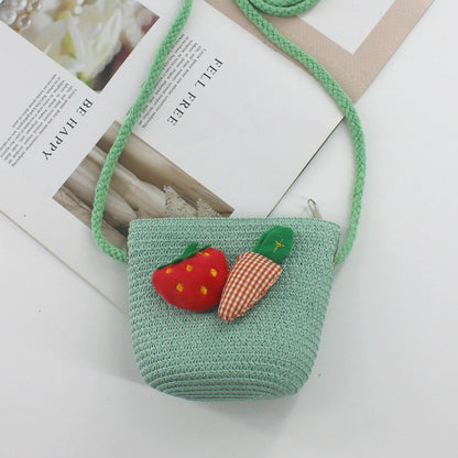 Mini Cute Pouch Straw Woven Beach Bags