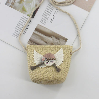 Summer Mini Cute Pouch Straw Woven Children's Coin Purse