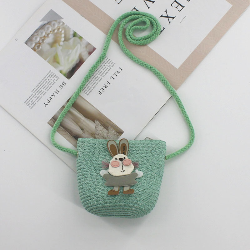 Summer Mini Cute Pouch Straw Woven Children's Coin Purse