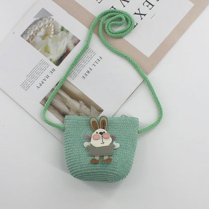 Summer Mini Cute Pouch Straw Woven Children's Coin Purse