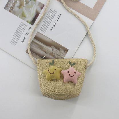 Summer Mini Cute Pouch Straw Woven Children's Coin Purse