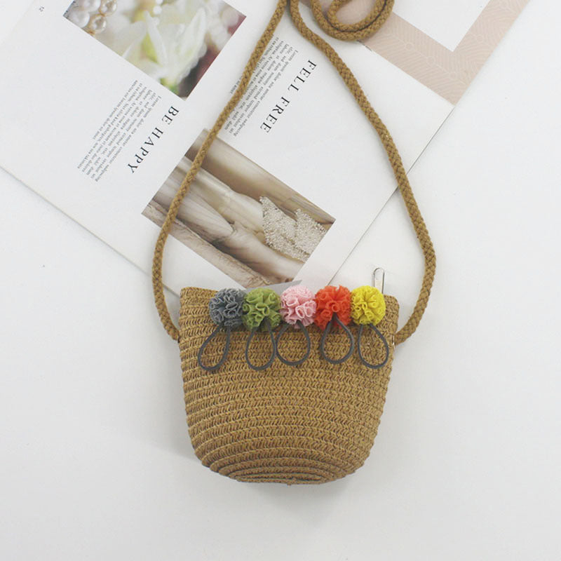 Summer Mini Cute Pouch Straw Woven Children's Coin Purse