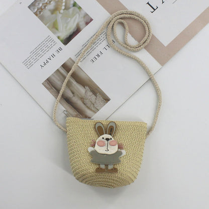 Summer Mini Cute Pouch Straw Woven Children's Coin Purse