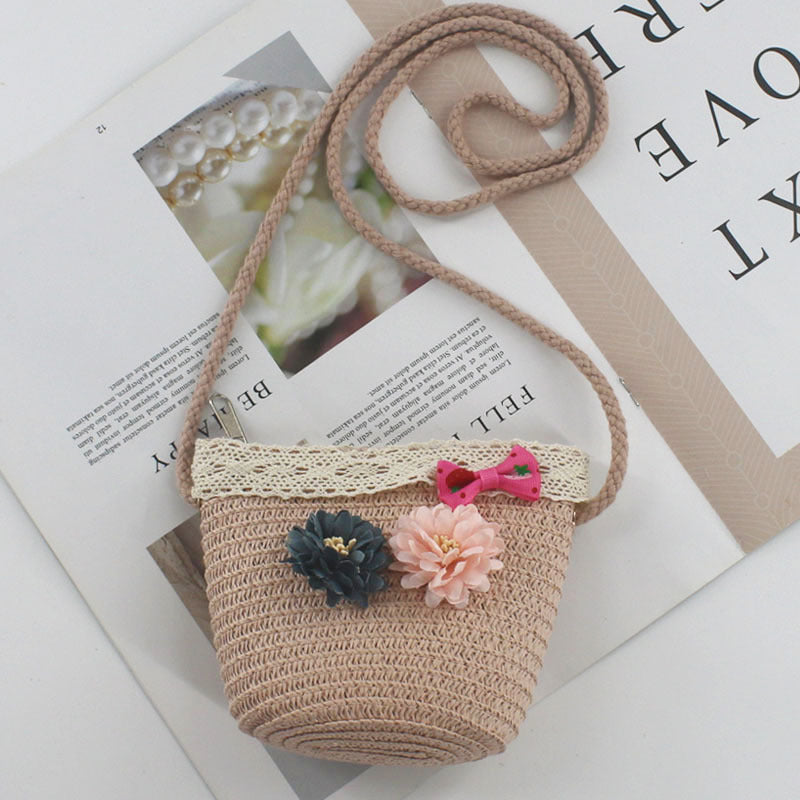 Summer Mini Cute Pouch Straw Woven Children's Coin Purse