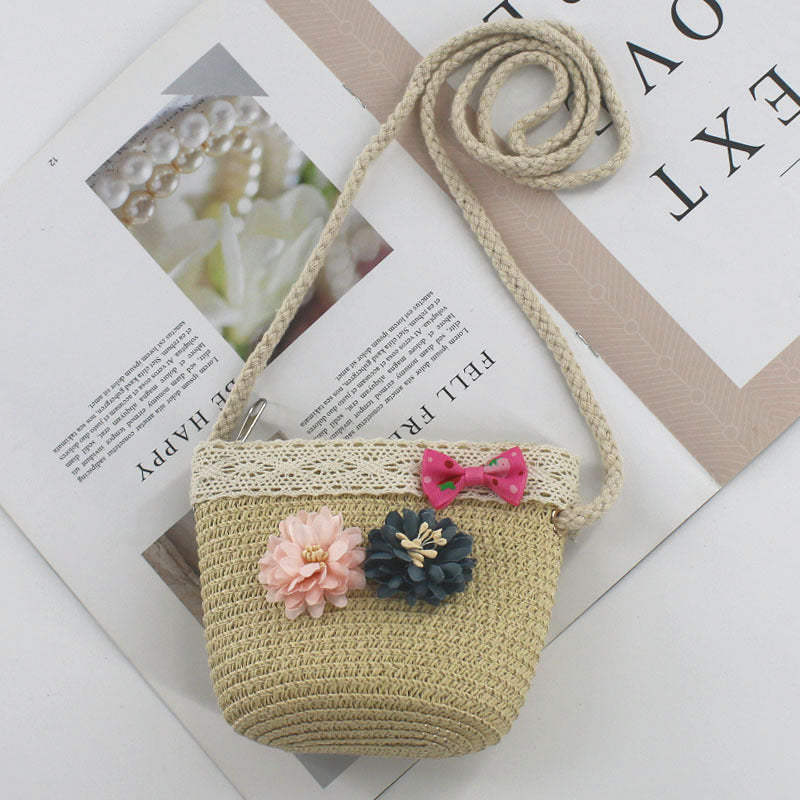 Summer Mini Cute Pouch Straw Woven Children's Coin Purse