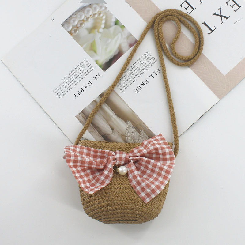 Summer Mini Cute Pouch Straw Woven Children's Coin Purse