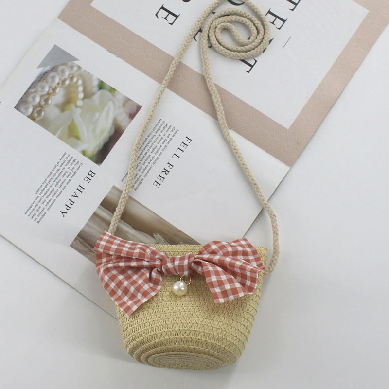 Summer Mini Cute Pouch Straw Woven Children's Coin Purse