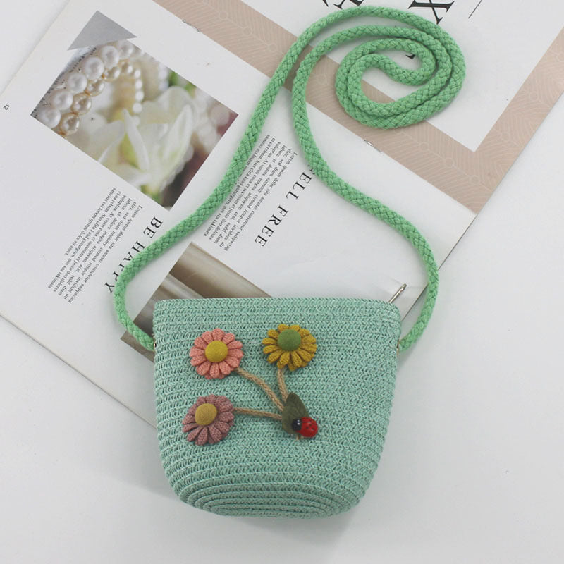 Mini Cute Pouch Straw Woven Beach Bags