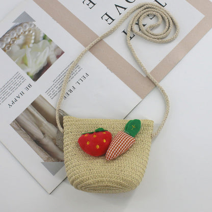 Mini Cute Pouch Straw Woven Beach Bags